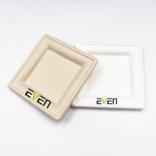 Compostable environmentally sugarcane bagasse plate for fast food